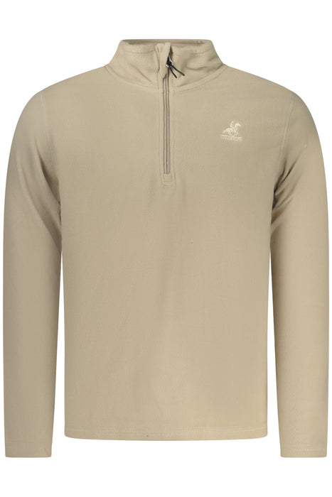 Us Grand Mens Beige Zip-Up Sweatshirt