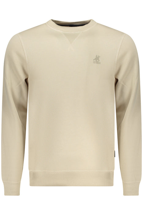 Us Grand Mens Beige Zip-Up Sweatshirt