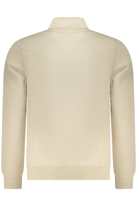 Us Grand Mens Beige Zip-Up Sweatshirt