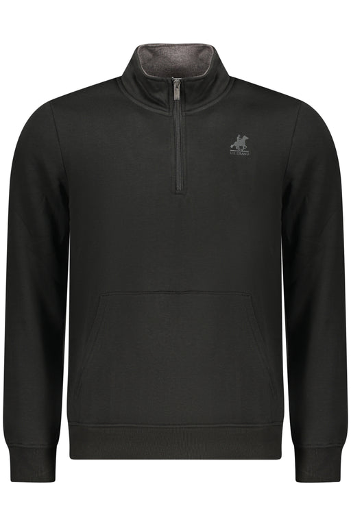 Us Grand Mens Black Zip-Up Sweatshirt