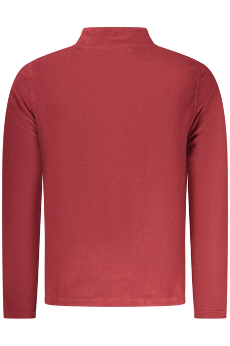 Us Grand Mens Red Zip-Up Sweatshirt