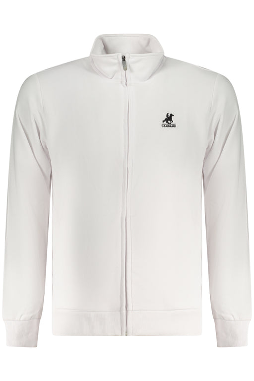 Us Grand Polo Mens Zip-Up Sweatshirt White