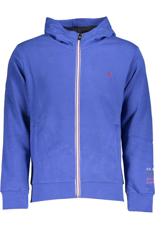 Us Grand Mens Blue Zip-Up Sweatshirt