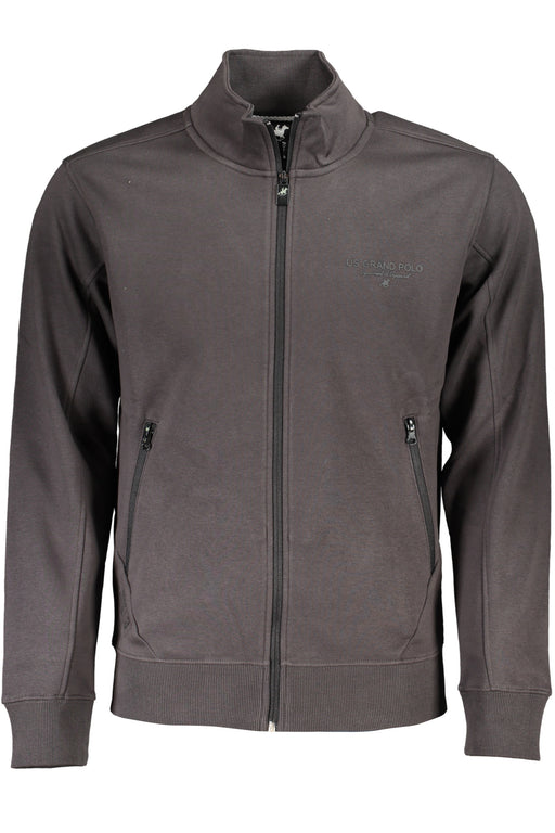 Us Grand Mens Gray Zip-Up Sweatshirt