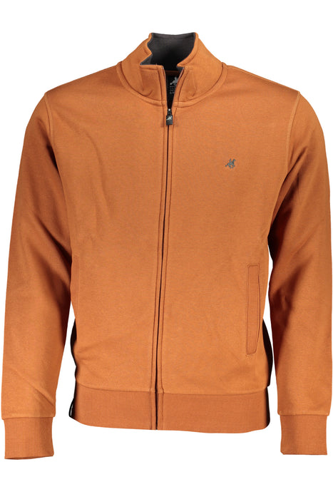 Us Grand Mens Brown Zip-Up Sweatshirt