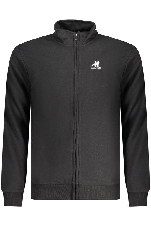 Us Grand Polo Mens Black Zip-Up Sweatshirt