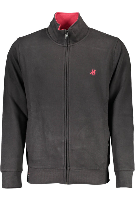 Us Grand Mens Black Zip-Up Sweatshirt
