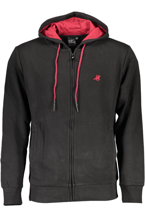 Us Grand Mens Black Zip-Up Sweatshirt