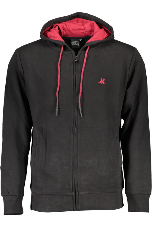 Us Grand Mens Black Zip-Up Sweatshirt