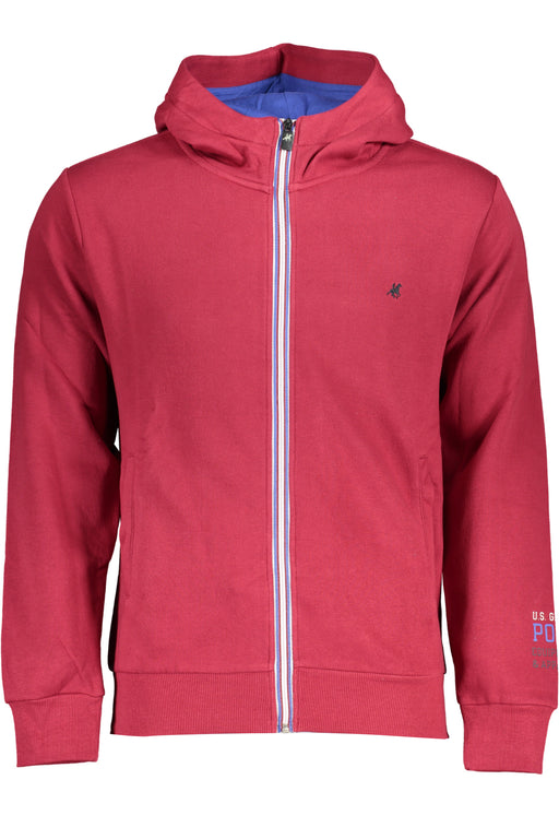 Us Grand Red Mens Zip-Up Sweatshirt