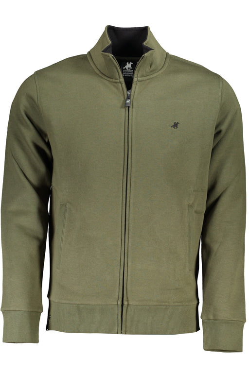 Us Grand Mens Green Zip-Up Sweatshirt