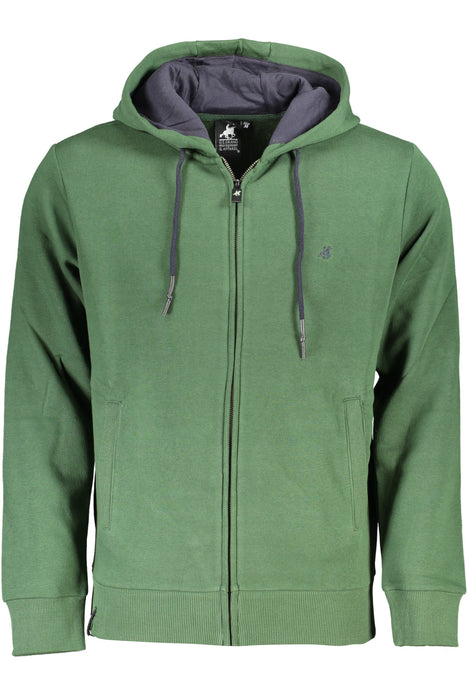 Us Grand Mens Green Zip-Up Sweatshirt