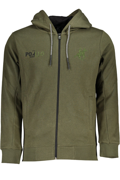 Us Grand Mens Green Zip-Up Sweatshirt