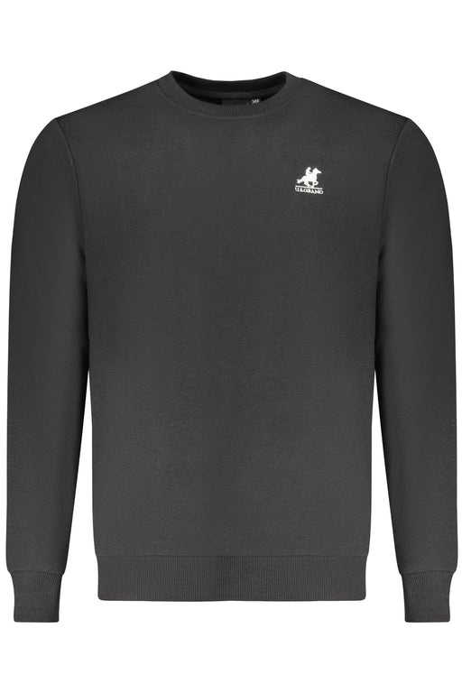 Us Grand Polo Mens Black Zip-Up Sweatshirt