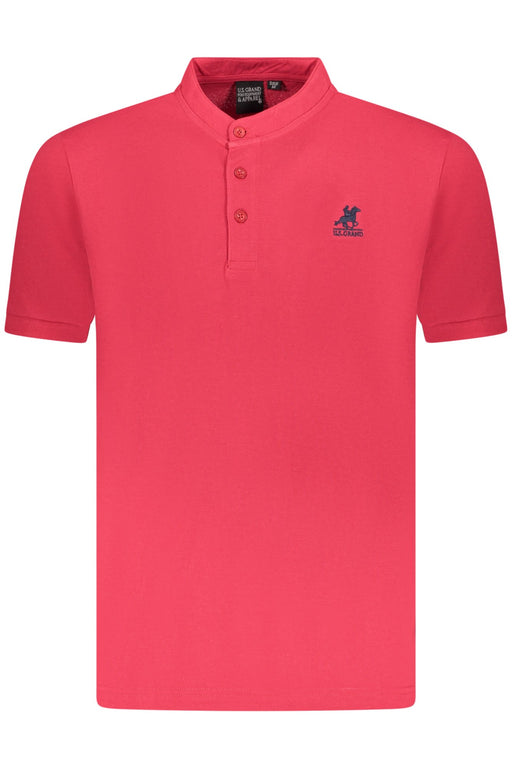 Us Grand Mens Short-Sleeve Polo Shirt, Red
