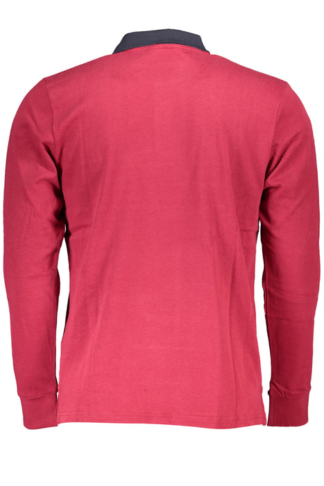 Us Grand Polo Mens Long Sleeved Polo Shirt Red
