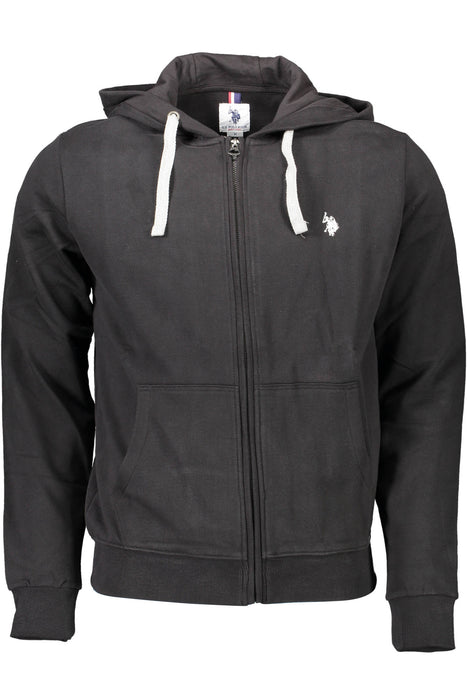 Us Polo Sweatshirt With Zip Man Black