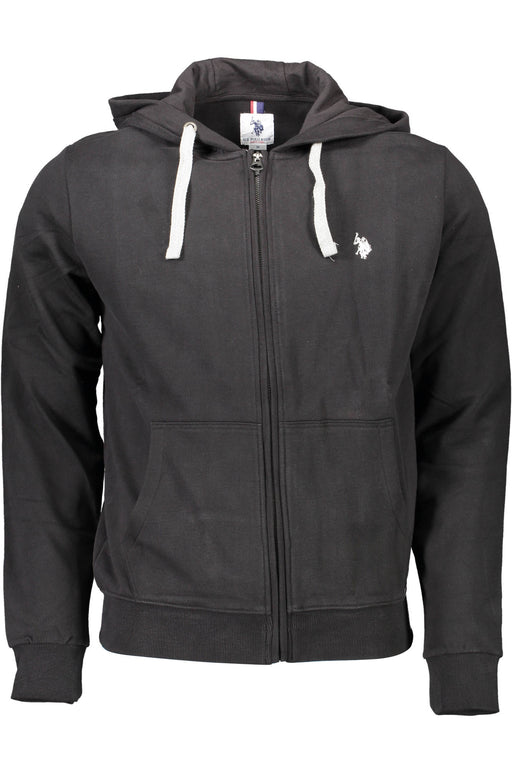 Us Polo Sweatshirt With Zip Man Black