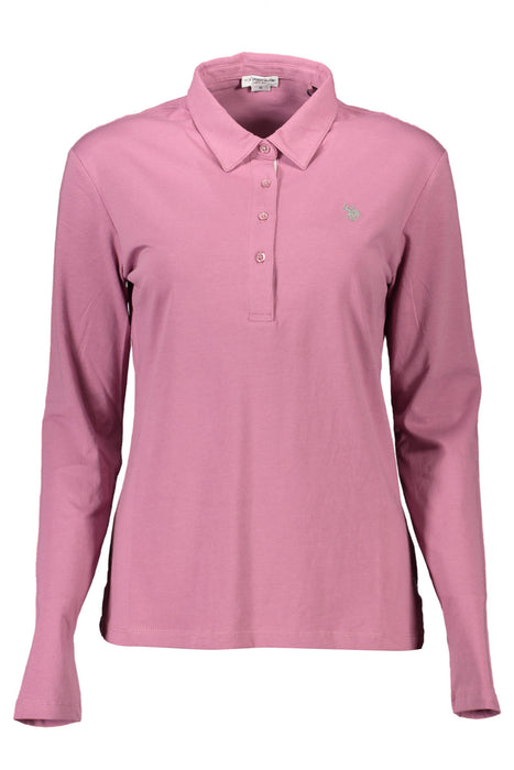 Us Polo Long Sleeve Polo Woman Pink