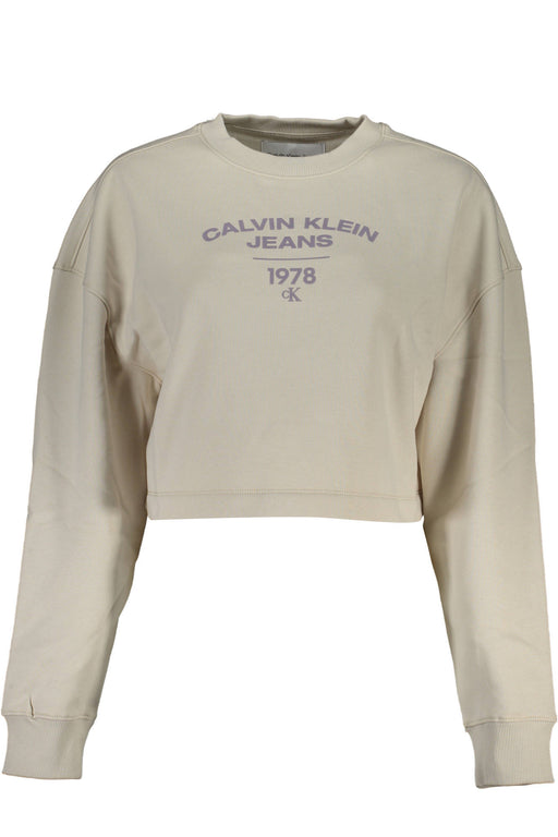Calvin Klein Womens Zipless Sweatshirt Beige