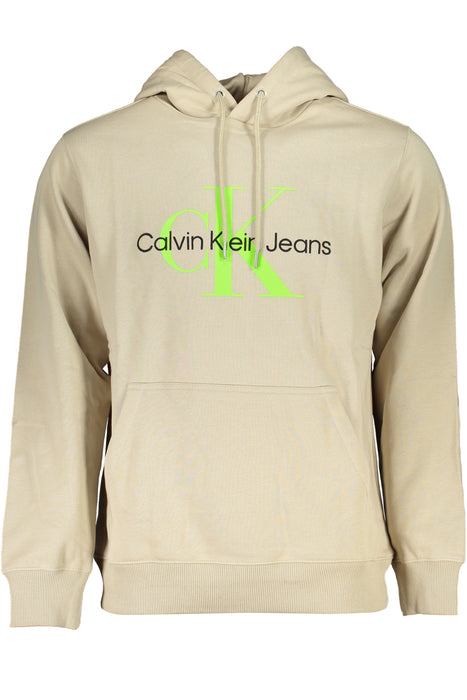Calvin Klein Mens Beige Zipless Sweatshirt