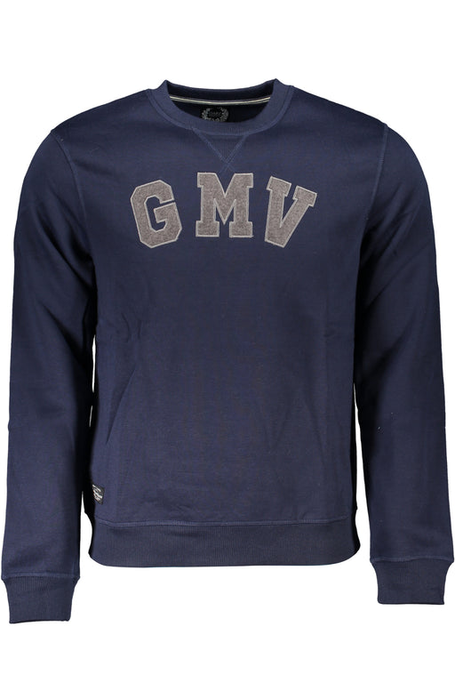 Gian Marco Venturi Mens Blue Zipless Sweatshirt