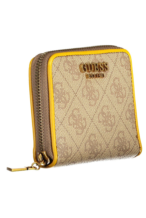Guess Jeans Womens Yellow Wallet
