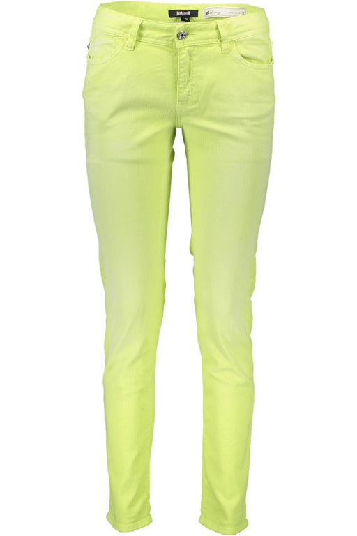 JUST CAVALLI YELLOW WOMENS TROUSERS