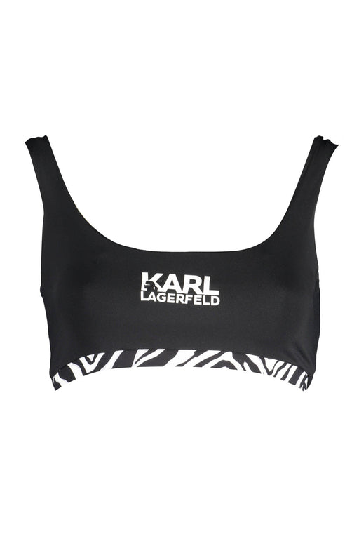KARL LAGERFELD BEACHWEAR TOP WOMENS COSTUME BLACK