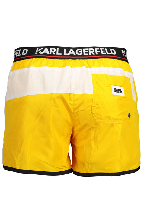 Karl Lagerfeld Beachwear Swimsuit Parts Under Man Yellow