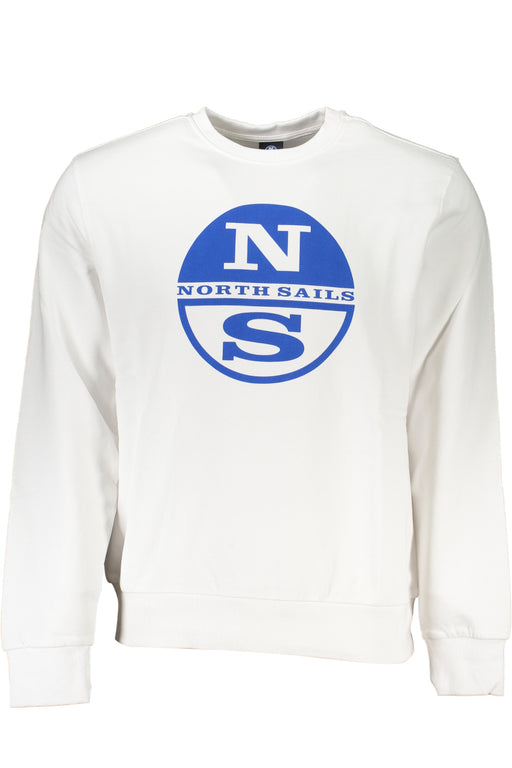 North Sails Mens White Zipless Sweatshirt